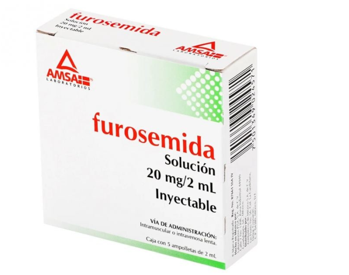 Furosemida 20 mg Solución Inyectable Caja Con 5 Ampolletas