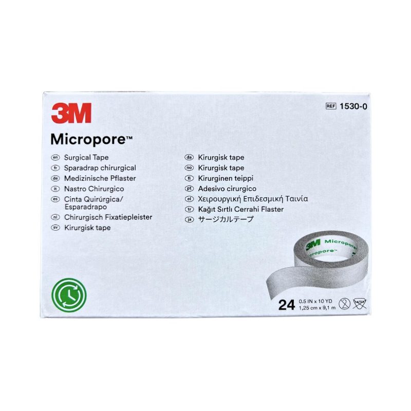 Micropore 1/2″ C/24 Rollos Cinta Adhesiva Microporosa 3M