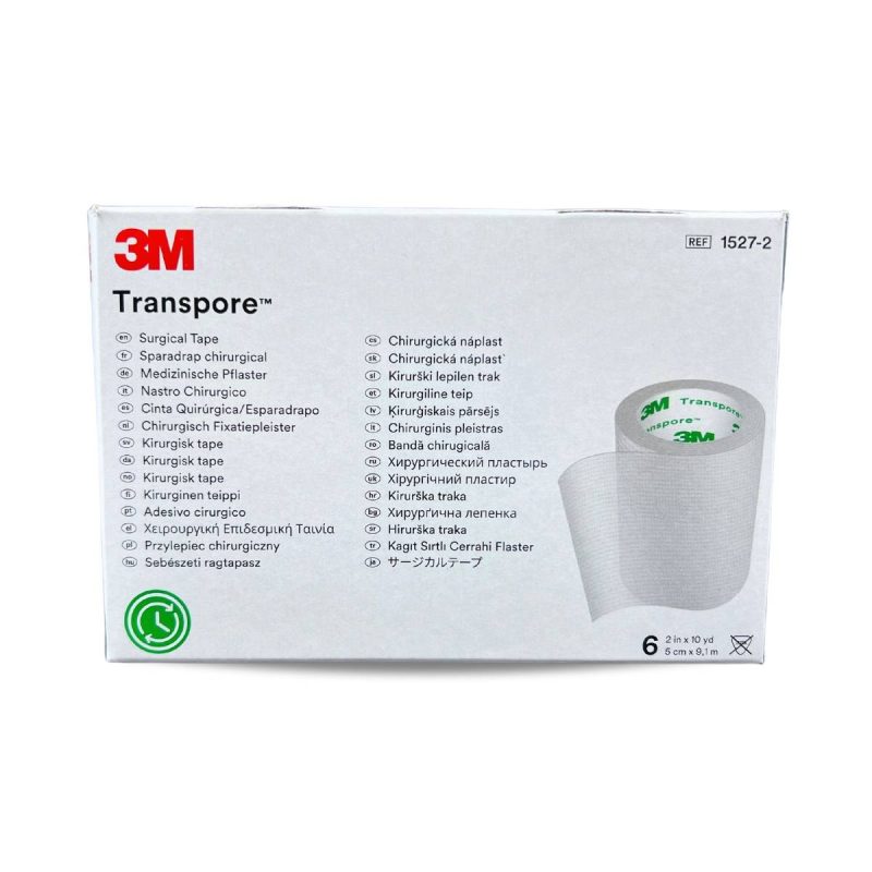 TRANSPORE 2″ C/6 ROLLOS CINTA ADHESIVA DE PLASTICO 3M